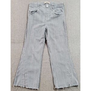 LIVERPOOL Women's The GIA Glider Crop Striped‎ Size 12/31 - Split Hem